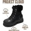 image:imageProject Cloud Snow Boots for Women Waterproof Genuine Leather 25 Platform Wedge Boots  Memory Foam Fur Boots Winters Boots for Women NonSlip Rain Boots Womens Snow Boots LydiaBlack