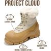 image:imageProject Cloud Snow Boots for Women Waterproof Genuine Leather 25 Platform Wedge Boots  Memory Foam Fur Boots Winters Boots for Women NonSlip Rain Boots Womens Snow Boots LydiaCamel
