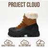 image:imageProject Cloud Snow Boots for Women Waterproof Genuine Leather 25 Platform Wedge Boots  Memory Foam Fur Boots Winters Boots for Women NonSlip Rain Boots Womens Snow Boots LydiaBrown