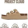 image:imageProject Cloud 100 Genuine Leather Platform Sandals Women Footwear  Comfortable Wedges with Memory Foam Insole  Non Slip 3Strap Summer Sandals for Women 2026 DyanNude