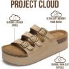 image:imageProject Cloud 100 Genuine Leather Platform Sandals Women Footwear  Comfortable Wedges with Memory Foam Insole  Non Slip 3Strap Summer Sandals for Women 2026 DyanNude
