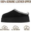 image:imageProject Cloud 100 Genuine Leather Platform Slippers for Women  Soft Memory Foam Womens Slippers amp Supportive Clogs for Women 2026  Cozy Stylish Everyday Footwear SayreBlack