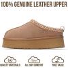 image:imageProject Cloud 100 Genuine Leather Platform Slippers for Women  Soft Memory Foam Womens Slippers amp Supportive Clogs for Women 2026  Cozy Stylish Everyday Footwear SayreWheat