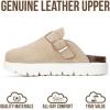 image:imageProject Cloud Chunky Kids Clogs  100 Genuine Leather Clogs for Kids with Cork Footbed amp Arch Support  NonSlip Mules amp Sandals for Girls Footwear Little BentonChunkyBeige Suede