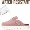 image:imageProject Cloud Chunky Kids Clogs  100 Genuine Leather Clogs for Kids with Cork Footbed amp Arch Support  NonSlip Mules amp Sandals for Girls Footwear Little BentonChunkyPink Suede