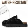 image:imageProject Cloud Chunky Kids Clogs  100 Genuine Leather Clogs for Kids with Cork Footbed amp Arch Support  NonSlip Mules amp Sandals for Girls Footwear Little BentonChunkyBlack Mono