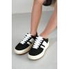 image:imageProject Cloud Fashion Platform Sneakers for Kids 2026  Lightweight Memory Foam Insole Kids Shoes  Durable amp NonSlip Lace up Trendy Platform Kids Sneakers Little NitaBlack