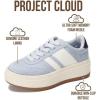 image:imageProject Cloud Fashion Platform Sneakers for Kids 2026  Lightweight Memory Foam Insole Kids Shoes  Durable amp NonSlip Lace up Trendy Platform Kids Sneakers Little NitaSky Blue