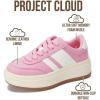 image:imageProject Cloud Fashion Platform Sneakers for Kids 2026  Lightweight Memory Foam Insole Kids Shoes  Durable amp NonSlip Lace up Trendy Platform Kids Sneakers Little NitaPink