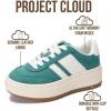 image:imageProject Cloud Fashion Platform Sneakers for Kids 2026  Lightweight Memory Foam Insole Kids Shoes  Durable amp NonSlip Lace up Trendy Platform Kids Sneakers Little NitaForest Green