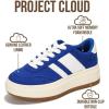 image:imageProject Cloud Fashion Platform Sneakers for Kids 2026  Lightweight Memory Foam Insole Kids Shoes  Durable amp NonSlip Lace up Trendy Platform Kids Sneakers Little NitaBlue