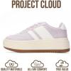 image:imageProject Cloud Fashion Platform Sneakers for Kids 2026  Lightweight Memory Foam Insole Kids Shoes  Durable amp NonSlip Lace up Trendy Platform Kids Sneakers Little NitaSweet Purple