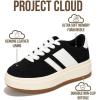 image:imageProject Cloud Fashion Platform Sneakers for Kids 2026  Lightweight Memory Foam Insole Kids Shoes  Durable amp NonSlip Lace up Trendy Platform Kids Sneakers Little NitaBlack