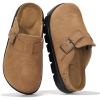 image:imageProject Cloud Chunky Kids Clogs  100 Genuine Leather Clogs for Kids with Cork Footbed amp Arch Support  NonSlip Mules amp Sandals for Girls Footwear Little BentonChunkyTan Suede