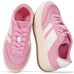 image:imageProject Cloud Fashion Platform Sneakers for Kids 2026  Lightweight Memory Foam Insole Kids Shoes  Durable amp NonSlip Lace up Trendy Platform Kids Sneakers Little NitaPink