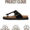 image:imageProject Cloud Platform Summer Sandals for Women 2026  Comfortable and Adjustable Straps Summer Slides with Memory Foam Insole  NonSlip Casual Womens SandalsThong Black