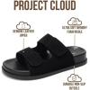 image:imageProject Cloud Platform Summer Sandals for Women 2026  Comfortable and Adjustable Straps Summer Slides with Memory Foam Insole  NonSlip Casual Womens SandalsSleek Black Suede