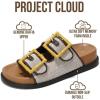 image:imageProject Cloud Platform Summer Sandals for Women 2026  Comfortable and Adjustable Straps Summer Slides with Memory Foam Insole  NonSlip Casual Womens SandalsBrownyellow Buckle