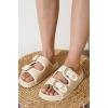 image:imageProject Cloud Platform Summer Sandals for Women 2026  Comfortable and Adjustable Straps Summer Slides with Memory Foam Insole  NonSlip Casual Womens SandalsOffwhite Raffia