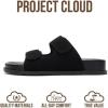 image:imageProject Cloud Platform Summer Sandals for Women 2026  Comfortable and Adjustable Straps Summer Slides with Memory Foam Insole  NonSlip Casual Womens SandalsSleek Black Suede