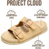 image:imageProject Cloud Platform Summer Sandals for Women 2026  Comfortable and Adjustable Straps Summer Slides with Memory Foam Insole  NonSlip Casual Womens SandalsBeigeraffia