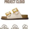 image:imageProject Cloud Platform Summer Sandals for Women 2026  Comfortable and Adjustable Straps Summer Slides with Memory Foam Insole  NonSlip Casual Womens SandalsBeigeyellow Buckle