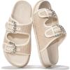 image:imageProject Cloud Platform Summer Sandals for Women 2026  Comfortable and Adjustable Straps Summer Slides with Memory Foam Insole  NonSlip Casual Womens SandalsOffwhite Raffia