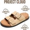 image:imageProject Cloud Platform Summer Sandals for Women 2026  Comfortable and Adjustable Straps Summer Slides with Memory Foam Insole  NonSlip Casual Womens SandalsBeige Suede