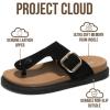 image:imageProject Cloud Platform Summer Sandals for Women 2026  Comfortable and Adjustable Straps Summer Slides with Memory Foam Insole  NonSlip Casual Womens SandalsThong Black