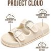 image:imageProject Cloud Platform Summer Sandals for Women 2026  Comfortable and Adjustable Straps Summer Slides with Memory Foam Insole  NonSlip Casual Womens SandalsOffwhite Raffia