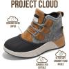image:imageProject Cloud Waterproof Snow Boots for Women  Memory Foam Insole NonSlip Womens Snow Boots amp Winter Shoes with Shoe Lace  Lightweight Indoor Outdoor ShoesGreysport Upper