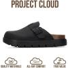 image:imageProject Cloud 100 Genuine Leather Platform Clogs for Women Footwear  Memory Foam Arch Support Cork Footbed Casual Shoes amp Mules for Women 2026 Benton ChunkyBlack Leather Mono
