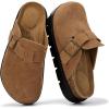 image:imageProject Cloud 100 Genuine Leather Platform Clogs for Women Footwear  Memory Foam Arch Support Cork Footbed Casual Shoes amp Mules for Women 2026 Benton ChunkyTan
