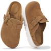 image:imageProject Cloud 100 Genuine Leather Platform Clogs for Women Footwear  Memory Foam Arch Support Cork Footbed Casual Shoes amp Mules for Women 2026 Benton ChunkyChestnut
