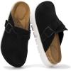 image:imageProject Cloud 100 Genuine Leather Platform Clogs for Women Footwear  Memory Foam Arch Support Cork Footbed Casual Shoes amp Mules for Women 2026 Benton ChunkyBlack