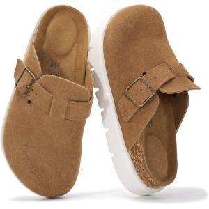 image:imageProject Cloud 100 Genuine Leather Platform Clogs for Women Footwear  Memory Foam Arch Support Cork Footbed Casual Shoes amp Mules for Women 2026 Benton ChunkyChestnut