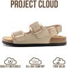 image:imageProject Cloud 100 Genuine Leather Beach Sandals Women with Lightweight amp Comfortable Slides for Women  Non Slip with Memory Foam Slingback Womens Sandals 2026 GardaBeige Leather