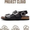 image:imageProject Cloud 100 Genuine Leather Beach Sandals Women with Lightweight amp Comfortable Slides for Women  Non Slip with Memory Foam Slingback Womens Sandals 2026 GardaBlack Oiled Leather