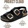 image:imageProject Cloud 100 Genuine Leather Beach Sandals Women with Lightweight amp Comfortable Slides for Women  Non Slip with Memory Foam Slingback Womens Sandals 2026 GardaBlack  Rose Gold Buckle