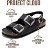 image:imageProject Cloud 100 Genuine Leather Beach Sandals Women with Lightweight amp Comfortable Slides for Women  Non Slip with Memory Foam Slingback Womens Sandals 2026 GardaBlack Oiled Leather