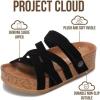 image:imageProject Cloud 100 Genuine Leather Platform Sandals Women  Strappy Wedges with Comfortable Plush Insole  Lightweight amp Non Slip Wedge Sandals for Women Footwear 2026 PacificaBlack Suede