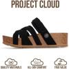 image:imageProject Cloud 100 Genuine Leather Platform Sandals Women  Strappy Wedges with Comfortable Plush Insole  Lightweight amp Non Slip Wedge Sandals for Women Footwear 2026 PacificaBlack Suede
