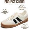 image:imageProject Cloud Genuine Leather Casual Sneakers for Women  Memory Foam Insoles LaceUp Womens Shoes amp Lightweight Womens Fashion Sneakers  NonSlip Shoes for Women Footwear VerdyWhite Multi