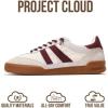 image:imageProject Cloud Genuine Leather Casual Sneakers for Women  Memory Foam Insoles LaceUp Womens Shoes amp Lightweight Womens Fashion Sneakers  NonSlip Shoes for Women Footwear VerdyBurgundy Suede