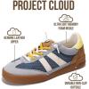 image:imageProject Cloud Genuine Leather Casual Sneakers for Women  Memory Foam Insoles LaceUp Womens Shoes amp Lightweight Womens Fashion Sneakers  NonSlip Shoes for Women Footwear VerdyBlue Suede