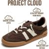 image:imageProject Cloud Genuine Leather Casual Sneakers for Women  Memory Foam Insoles LaceUp Womens Shoes amp Lightweight Womens Fashion Sneakers  NonSlip Shoes for Women Footwear VerdyDark Brown