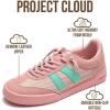 image:imageProject Cloud Genuine Leather Casual Sneakers for Women  Memory Foam Insoles LaceUp Womens Shoes amp Lightweight Womens Fashion Sneakers  NonSlip Shoes for Women Footwear VerdyPink
