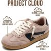 image:imageProject Cloud Kids Shoes for Girls amp Boys  NonSlip Memory Foam Girls Shoes  Lightweight LaceUp Boys Fashion Sneakers Trendy Little IritaLight Taupe