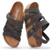 image:imageProject Cloud 100 Genuine Leather Platform Sandals Women  Strappy Wedges with Comfortable Plush Insole  Lightweight amp Non Slip Wedge Sandals for Women Footwear 2026 PacificaCharcoal Suede