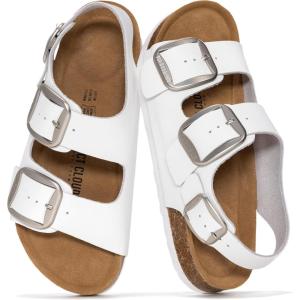 image:imageProject Cloud 100 Genuine Leather Beach Sandals Women with Lightweight amp Comfortable Slides for Women  Non Slip with Memory Foam Slingback Womens Sandals 2026 GardaWhite Leather